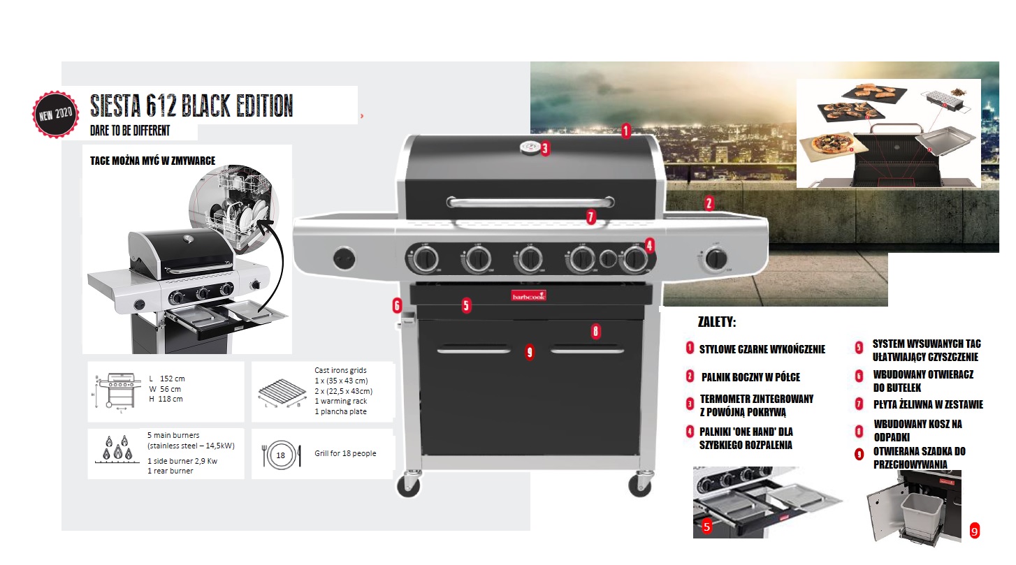 Grill gazowy Siesta Barbecook